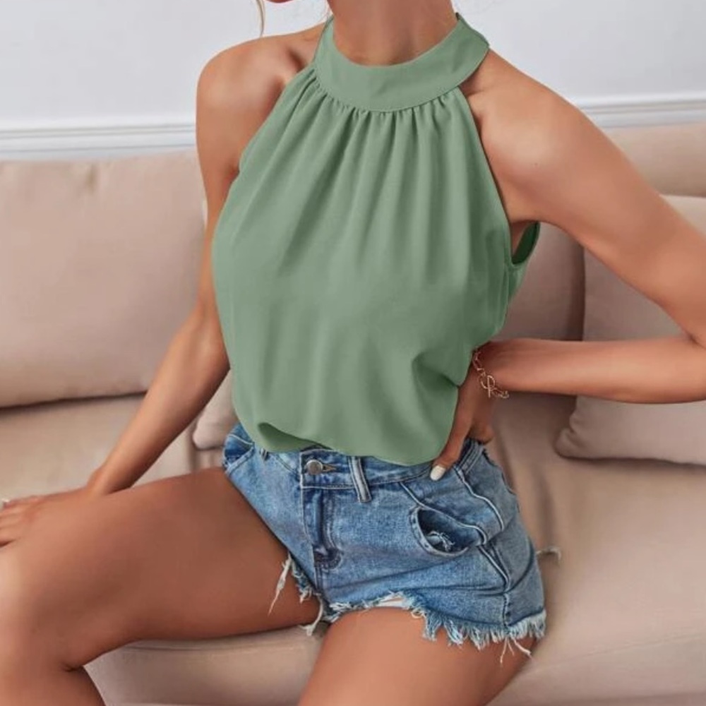 Boho tie back halter top - Picture 16 of 16